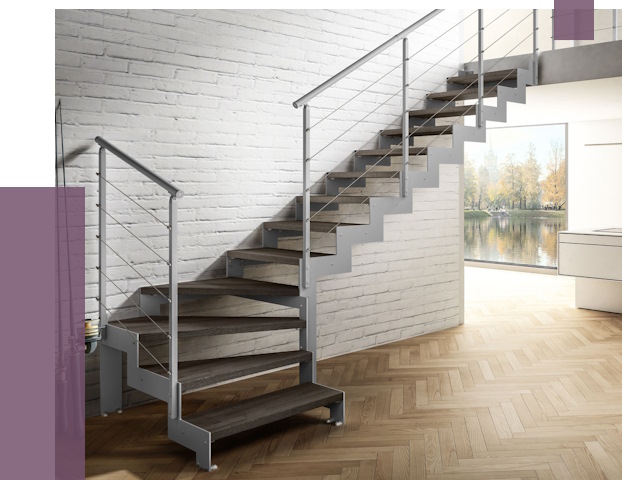 Г-образные лестницы под ключ в Ижевске от 37653 руб. | ПРОЛЁТ-Жвс