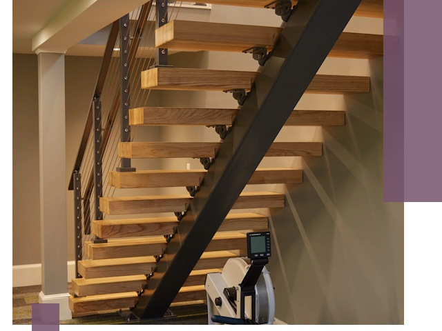 Лестницы на монокосоурах под ключ в Ижевске - изготовление и монтаж