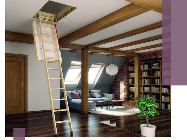 Чердачные лестницы под ключ в Ижевске: изготовление и монтаж