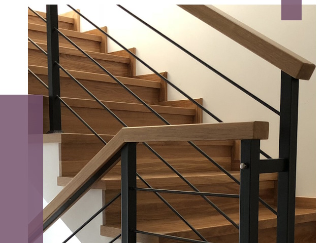Обшивка металлической лестницы деревом в Ижевске от 4414 руб.