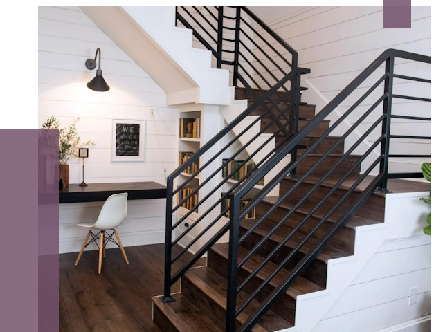 Перила для лестницы в доме в Ижевске от 7531 руб. — ПРОЛЁТ-Жвс