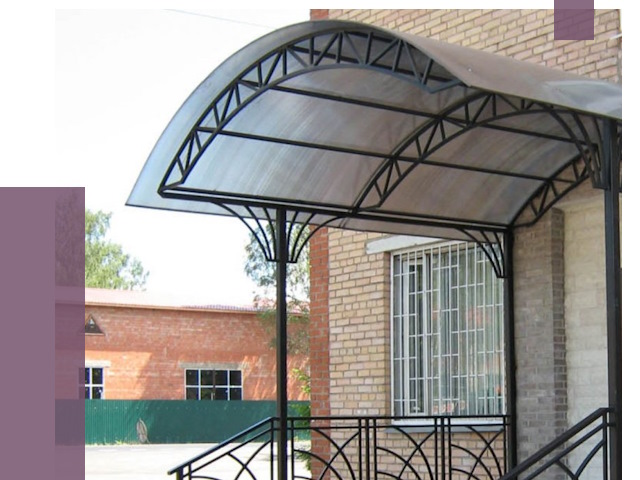 Металлические навесы и козырьки в Ижевске от 12984 руб.