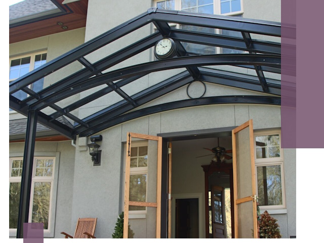 Изготовление и монтаж навесов и козырьков в Ижевске