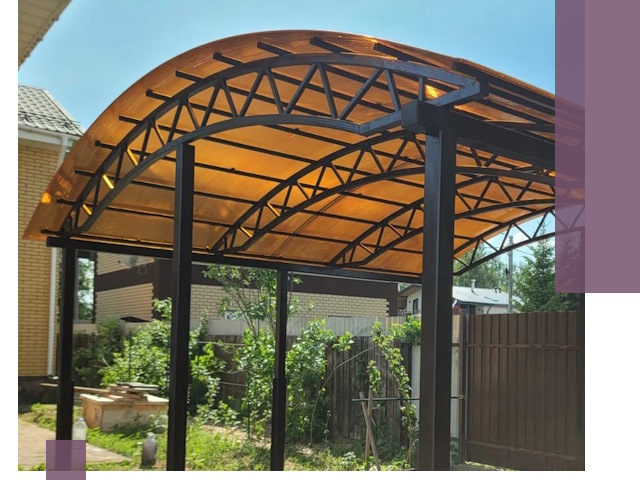 Изготовление навесов под ключ в Ижевске из качественных материалов