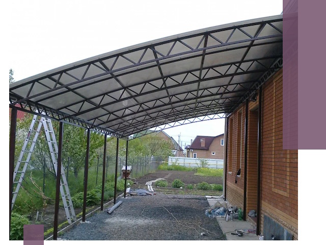 Профессиональный монтаж навесов под ключ в Ижевске