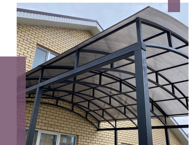 Монтаж козырьков в Ижевске от 11685 руб. | ПРОЛЁТ-Жвс