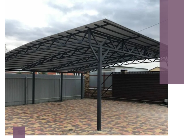 Недорогие навесы под ключ в Ижевске — изготовление и монтаж