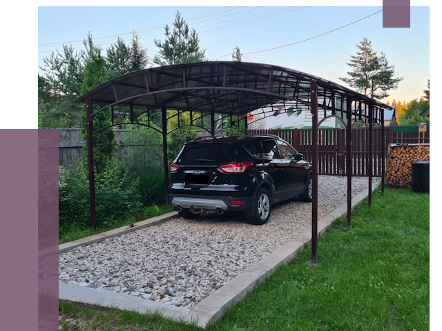 Навесы для автомобиля в Ижевске от 13347 руб.  | ПРОЛЁТ-Жвс