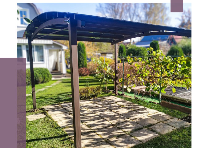 Навесы для дачи в Ижевске от 12932 руб. под ключ — ПРОЛЁТ-Жвс