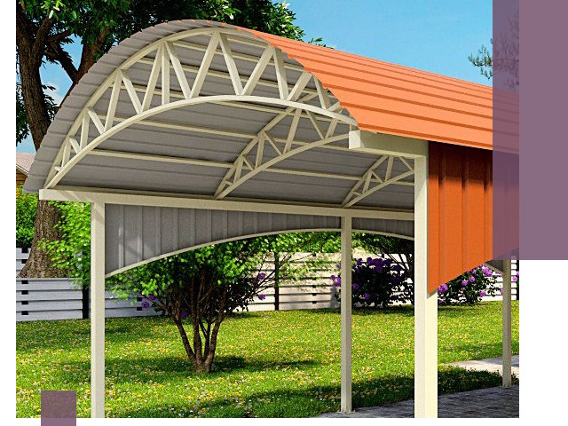 Навесы из профнастила под ключ в Ижевске — установка и монтаж