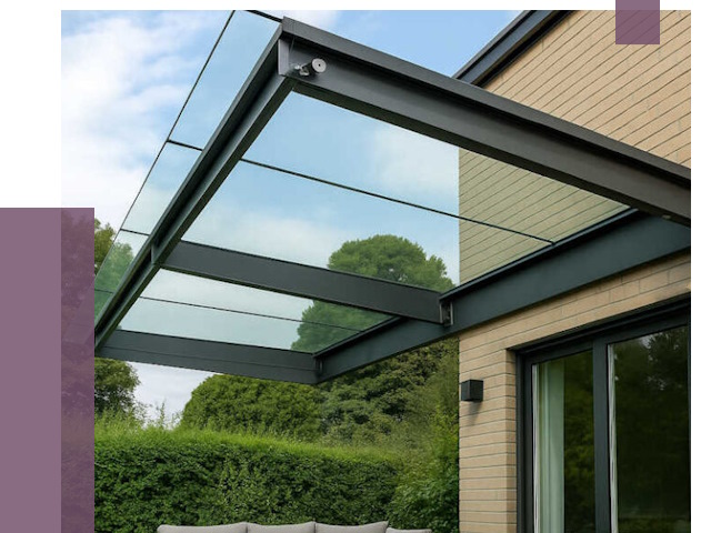 Стеклянные навесы и козырьки в Ижевске от 12464 руб.