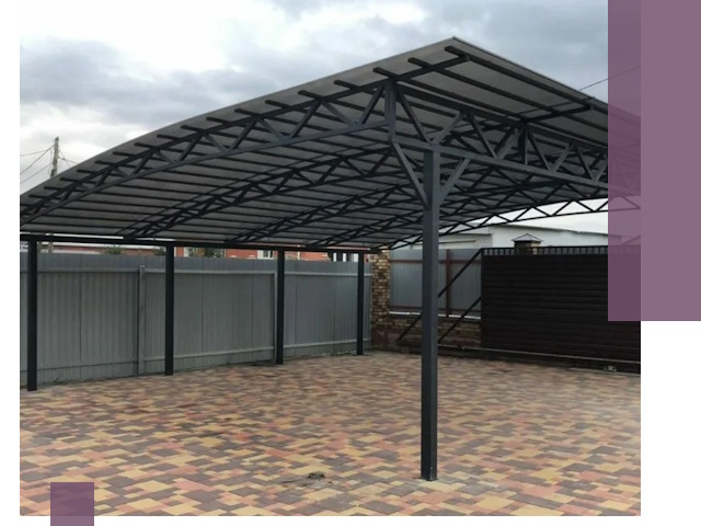 Металлические навесы под ключ в Ижевске — изготовление и монтаж