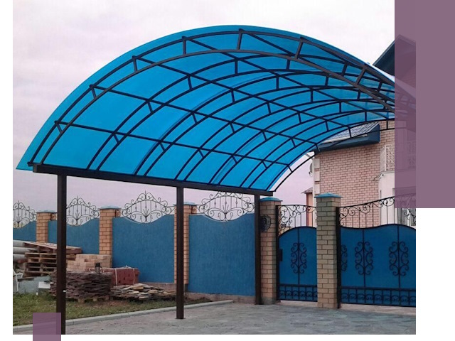 Арочные навесы под ключ в Ижевске — изготовление и монтаж