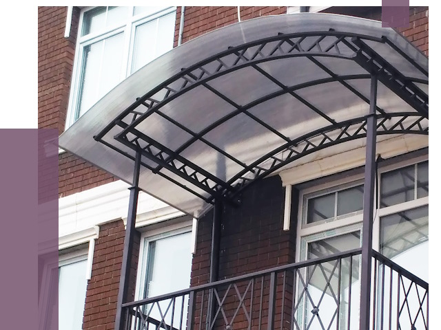 Козырьки над балконом в Ижевске от 8777 руб. | ПРОЛЁТ-Жвс