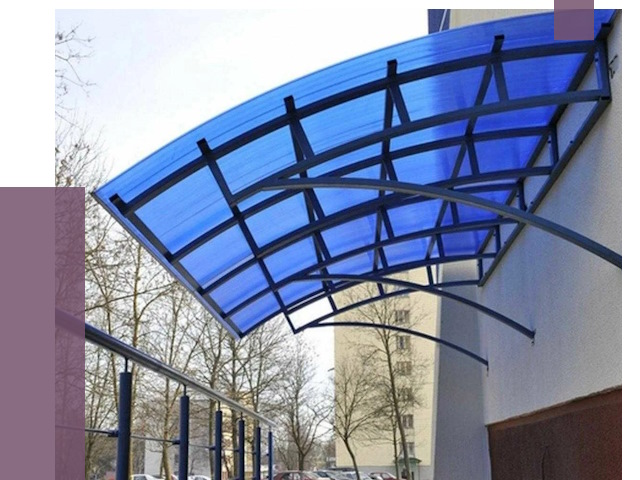 Козырьки из поликарбоната в Ижевске от 4363 руб. под ключ | ПРОЛЁТ-Жвс