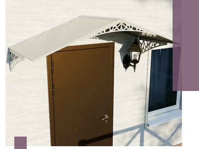 Металлические козырьки на входы и террасы в Ижевске