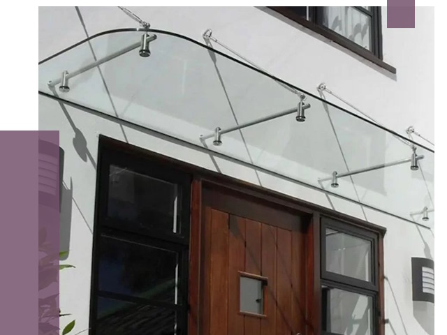 Стеклянные козырьки в Ижевске от 19216 руб. | ПРОЛЁТ-Жвс