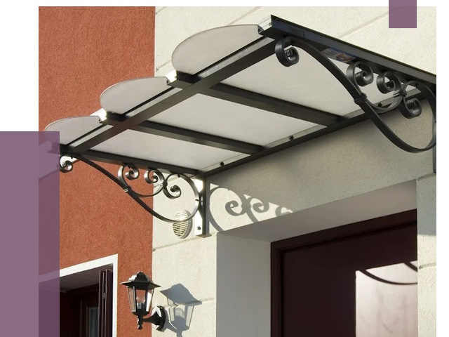 Односкатные козырьки в Ижевске от 8517 руб.  | ПРОЛЁТ-Жвс