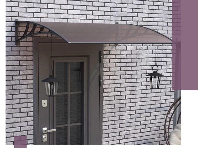 Недорогие козырьки и навесы под ключ в Ижевске